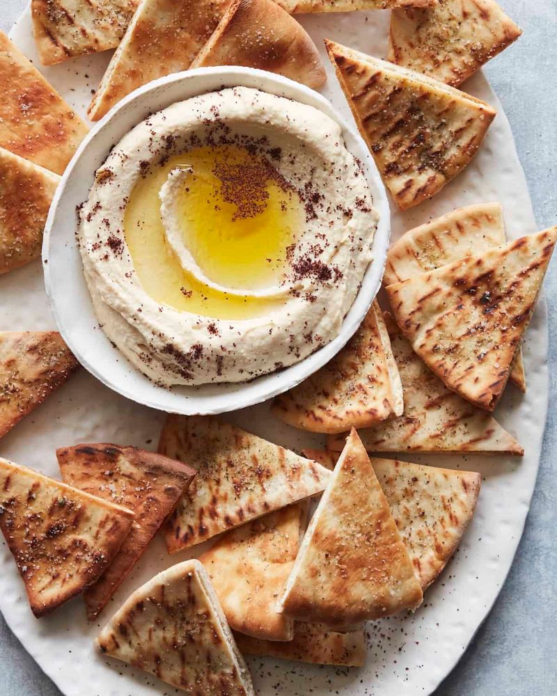 Pita Chips With Hummus