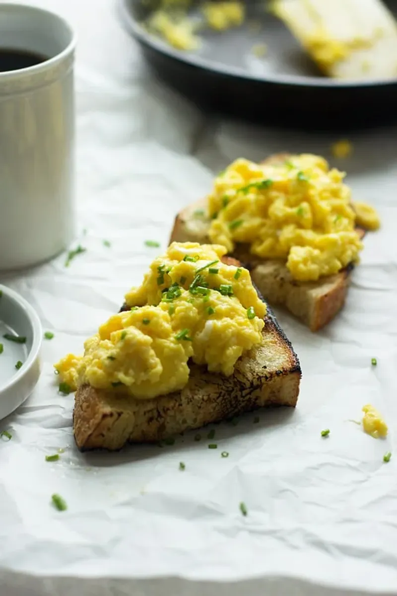 Fluffy Scrambled Eggs With Chives