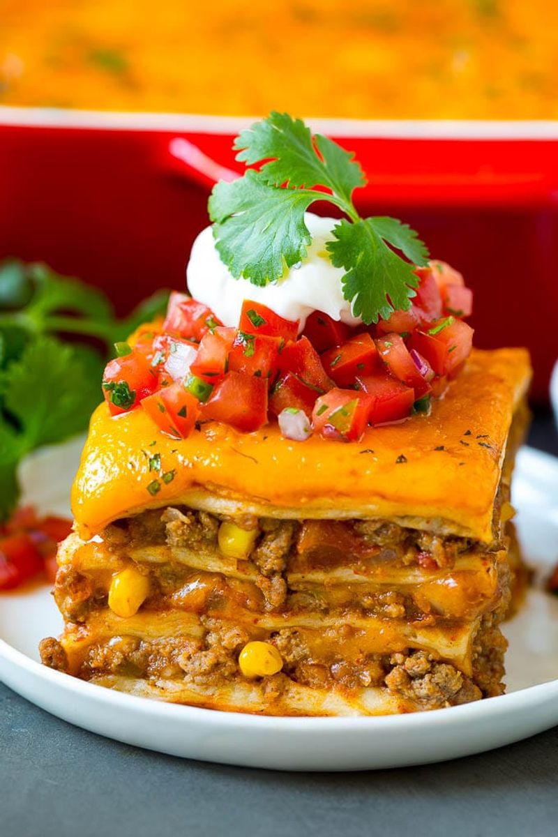 Chicken Taco Lasagna