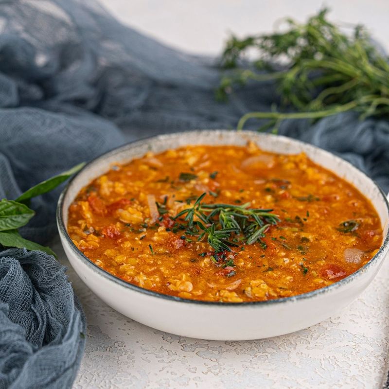 Lentil Soup + Veggie Hummus Wrap