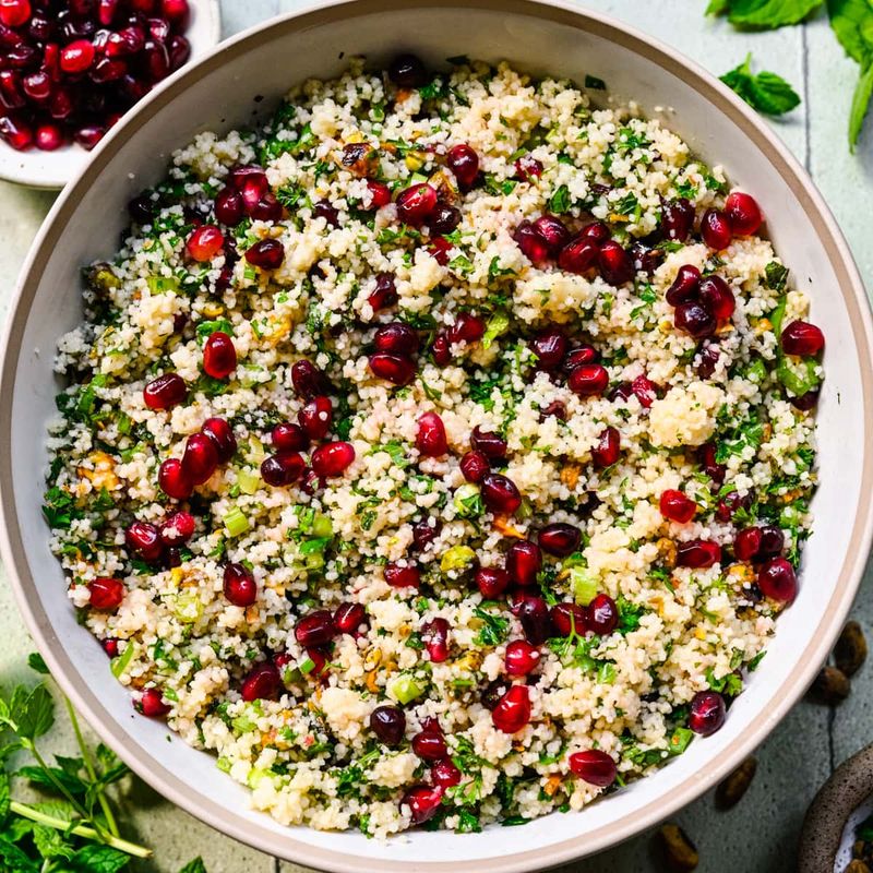 Pomegranate Couscous with Herbs