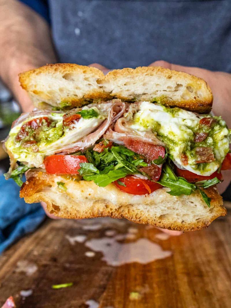 Chicken Sandwich with Cured Meat Add-Ons