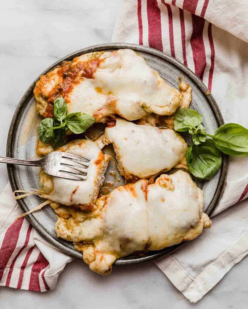 Parmesan Pesto Baked Chicken