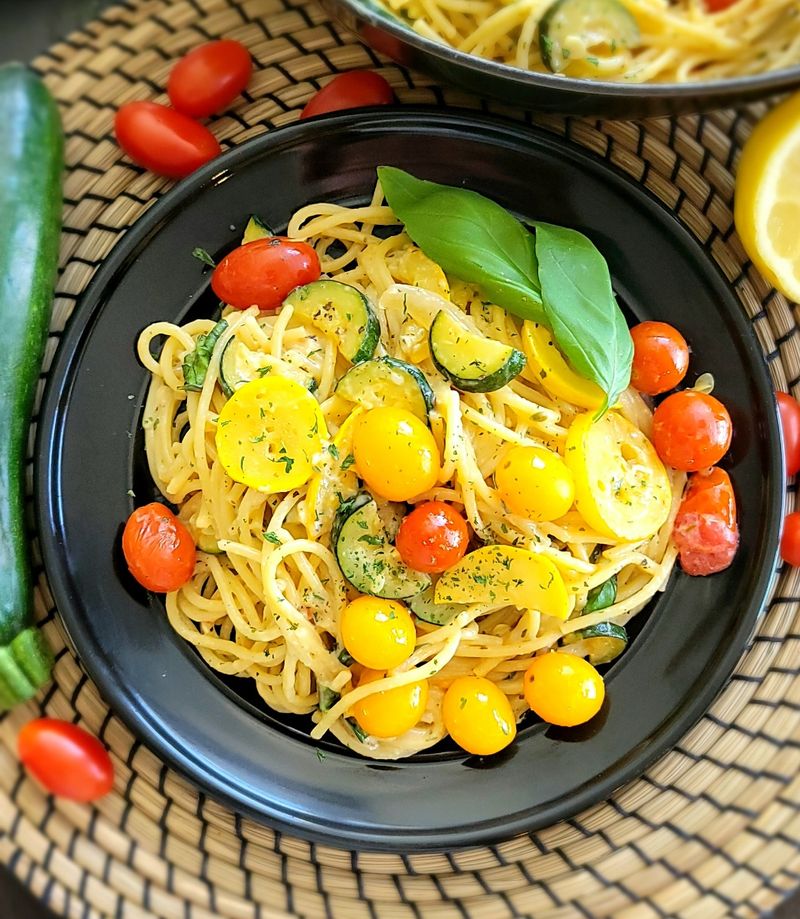 Shrimp Primavera with Zucchini and Cherry Tomatoes