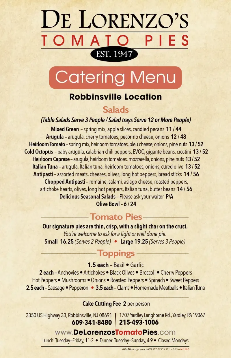 De Lorenzo’s Tomato Pies (Robbinsville)