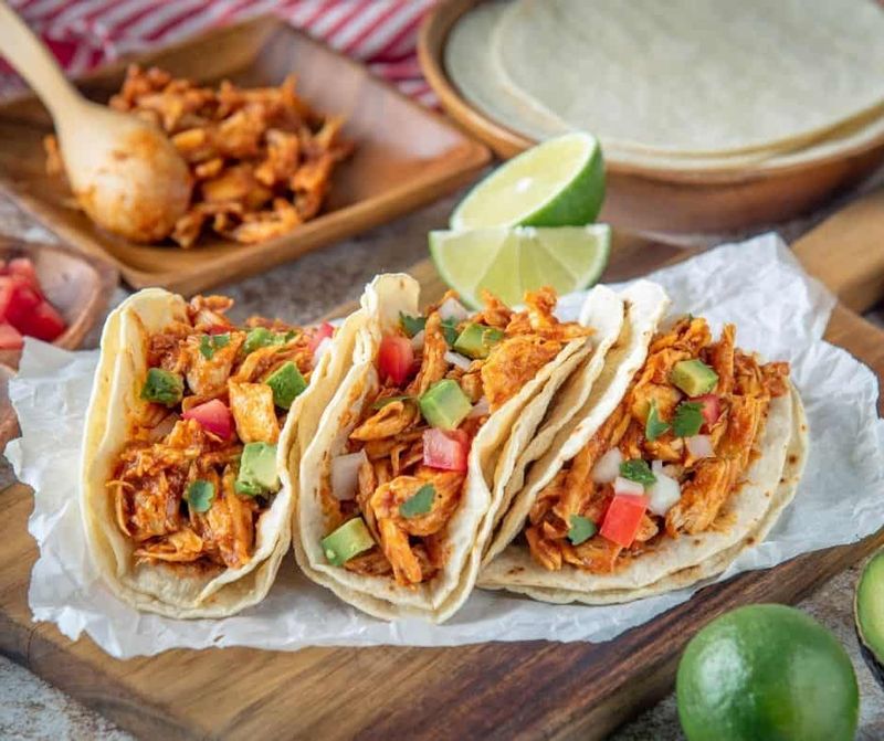 Instant Pot Salsa Chicken Tacos