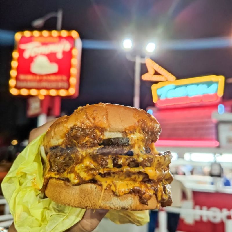 Original Tommy's Chili Cheeseburger on Sourdough