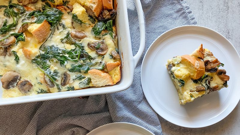 Spinach And Swiss Strata