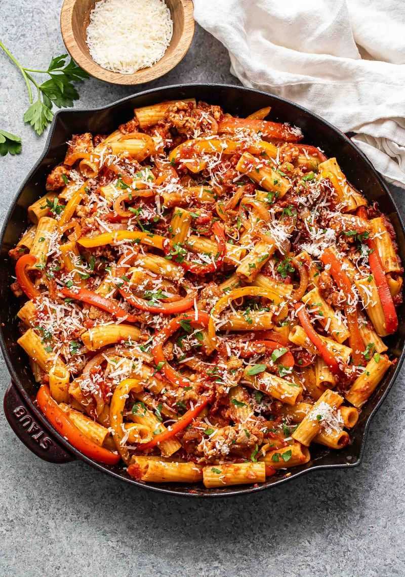 Sausage and Pepper Pasta Bake