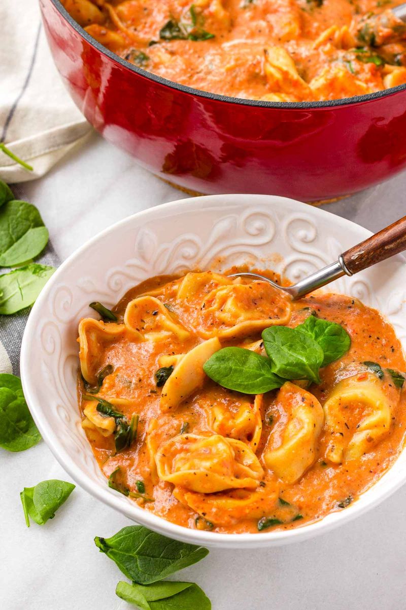 Creamy Tomato Tortellini Soup