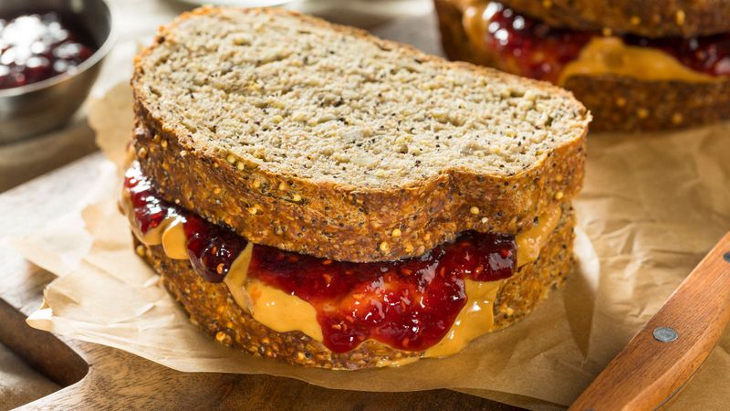 Peanut Butter and Jelly on Whole Grain