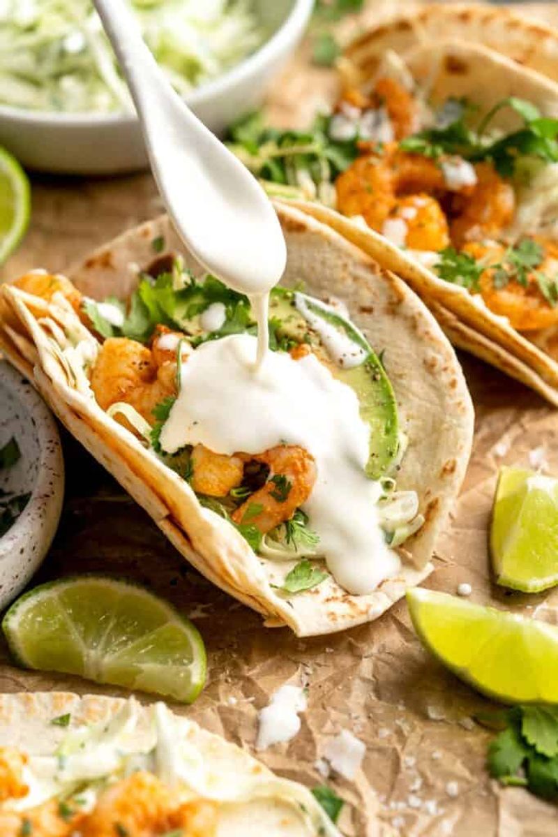 Putting cold, thick sauce straight on hot tortillas