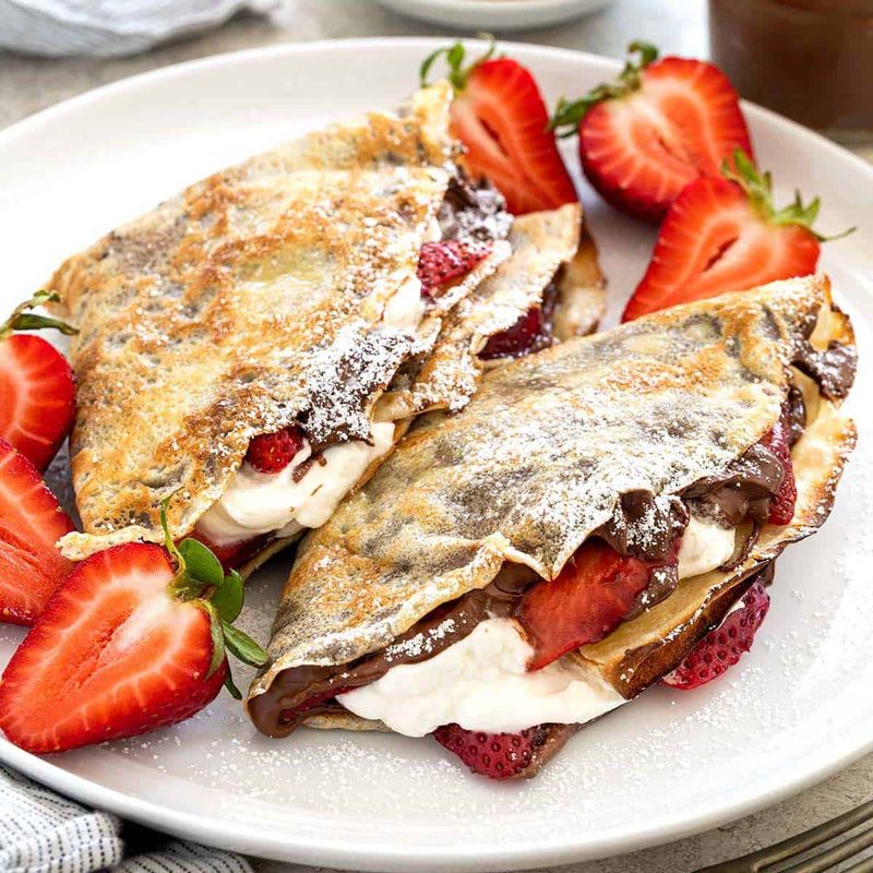 Nutella-Stuffed Crepes