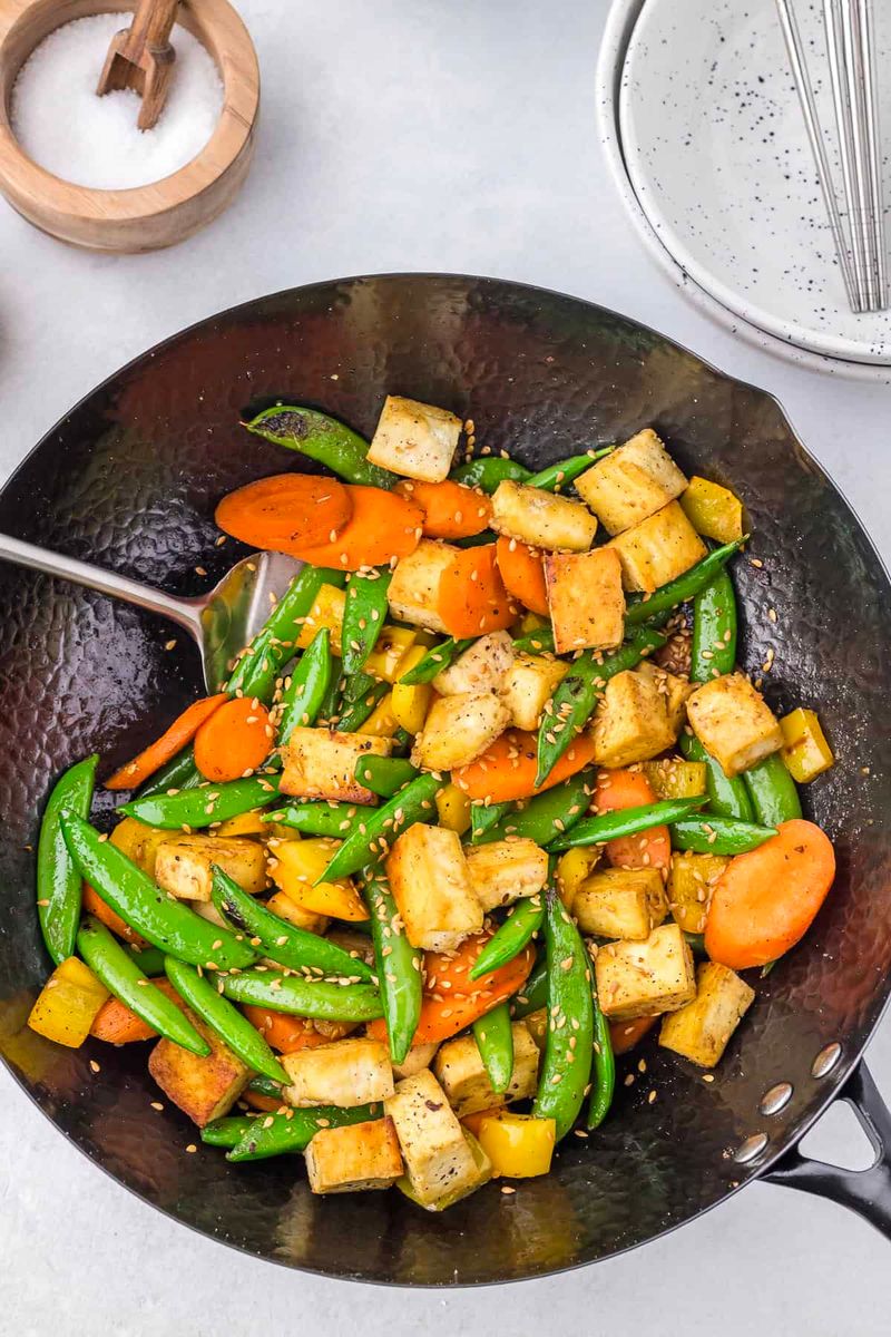 Teriyaki Tofu Snow Pea Stir Fry