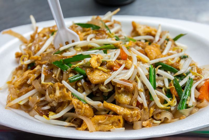 Street noodles or stir-fried noodles