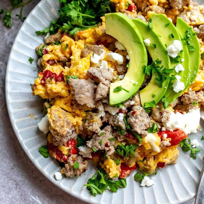 Turkey Sausage Breakfast-For-Dinner Scramble