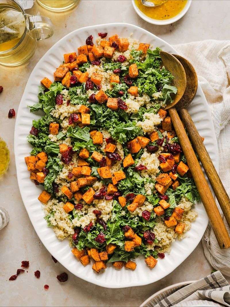Roasted Sweet Potato Kale Bowl