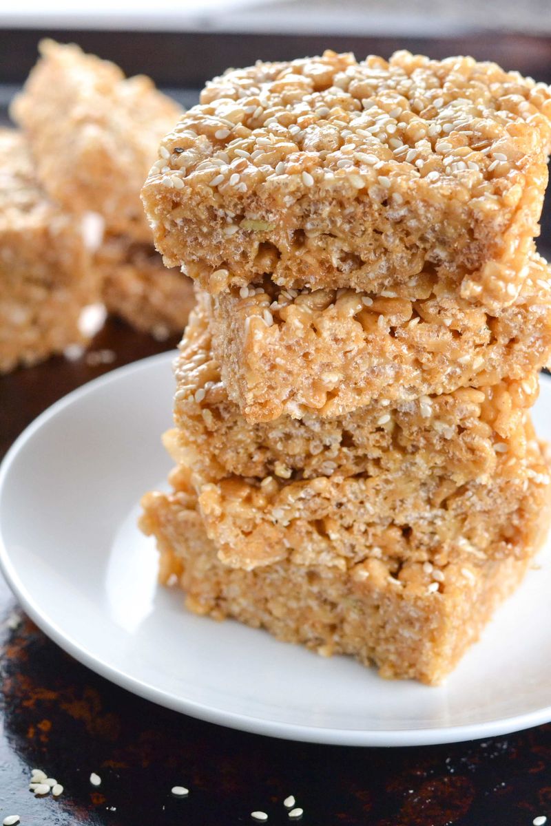 Brown Butter Rice Krispie Treats With Tahini
