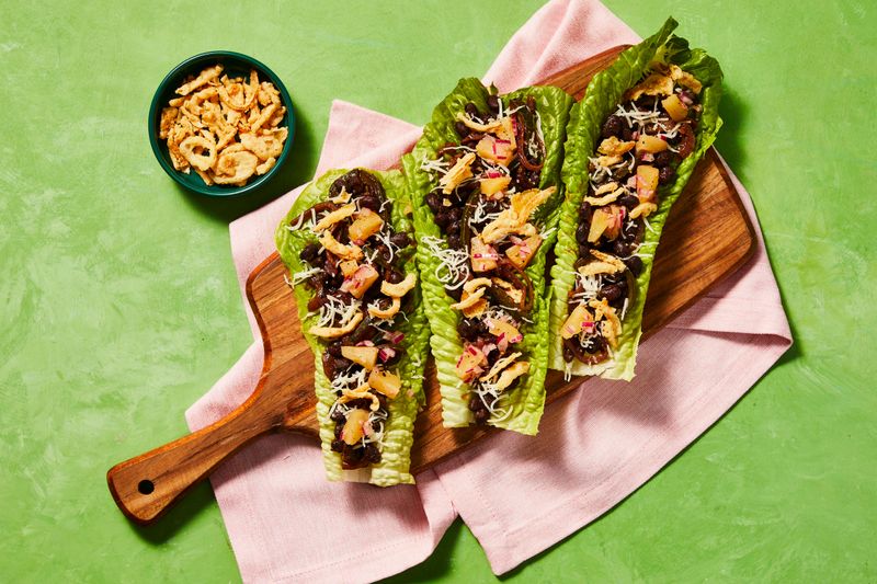 Black Bean “Taco” Lettuce Wraps