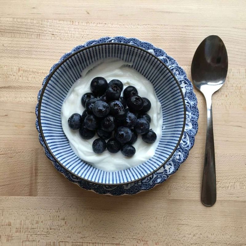 Plain Greek Yogurt with Berries