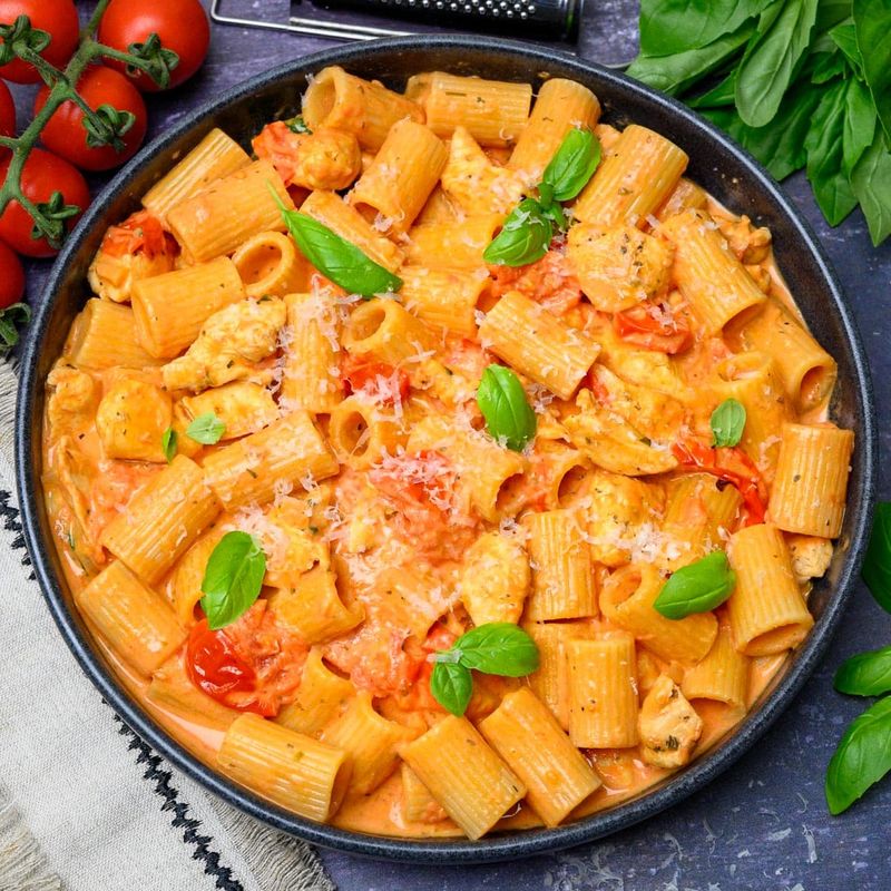 Tomato Basil Chicken Pasta