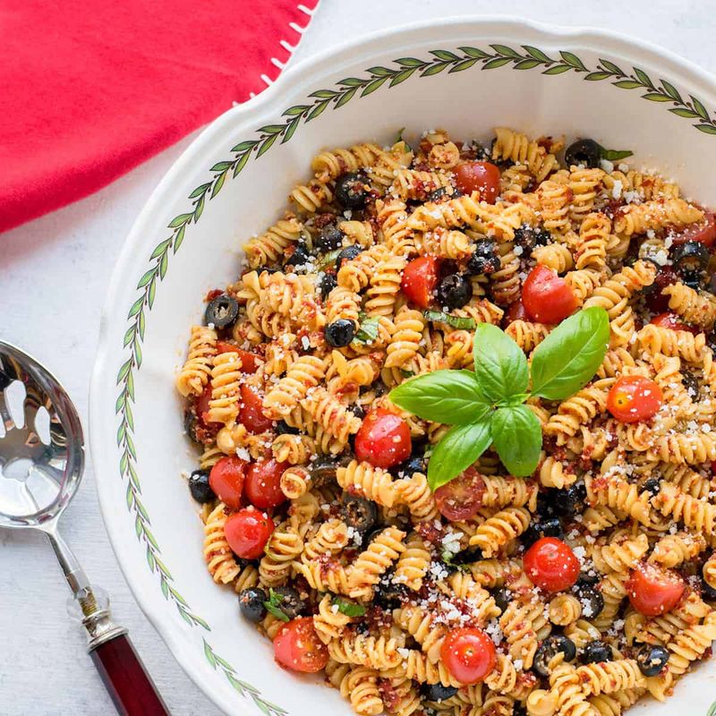 Sun-Dried Tomato and Olive Rotini