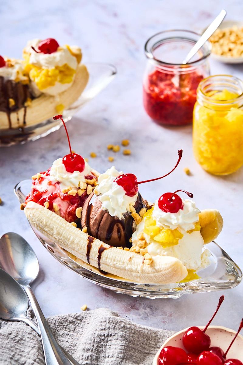 The banana split at ice-cream chains