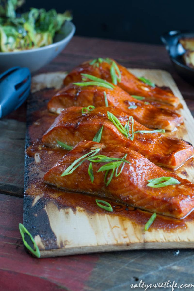 Cedar Plank Steelhead With Maple Soy Glaze