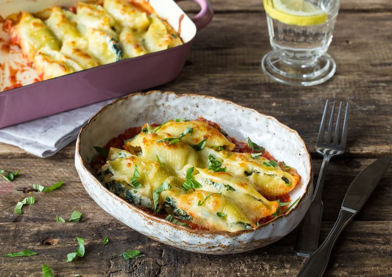 Turkey and Spinach Stuffed Shells