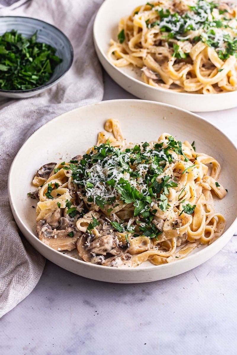 Creamy Mushroom Tagliatelle