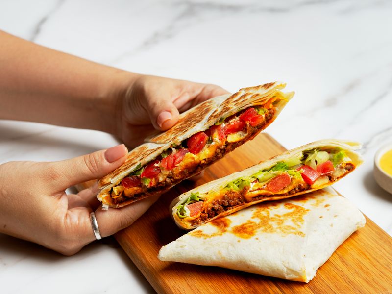 Taco Bell Crunchwrap Supreme Substitute Build