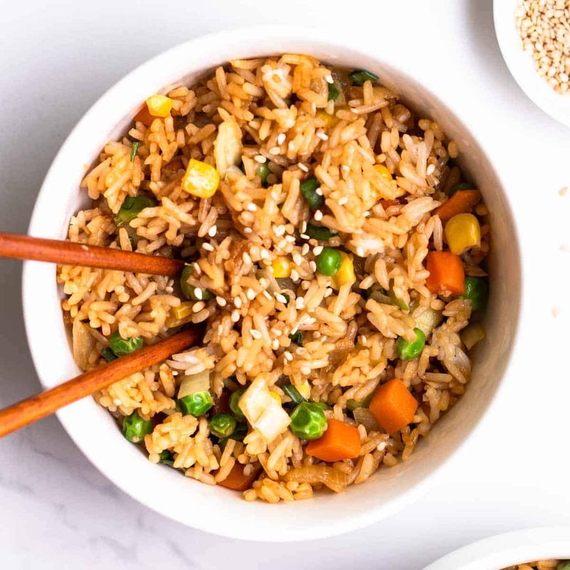 Fried Rice With Frozen Vegetables