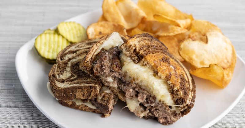 Patty Melt on Marble Rye