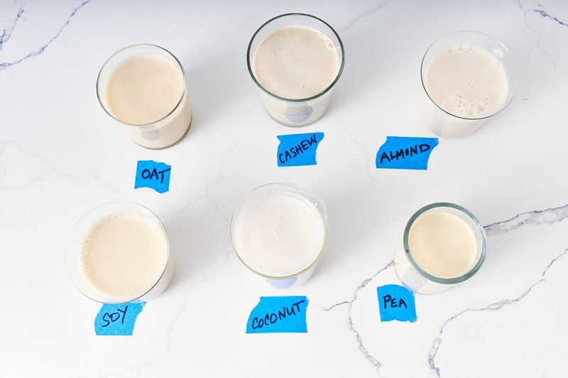 Whole milk → 2 percent milk or plant milk