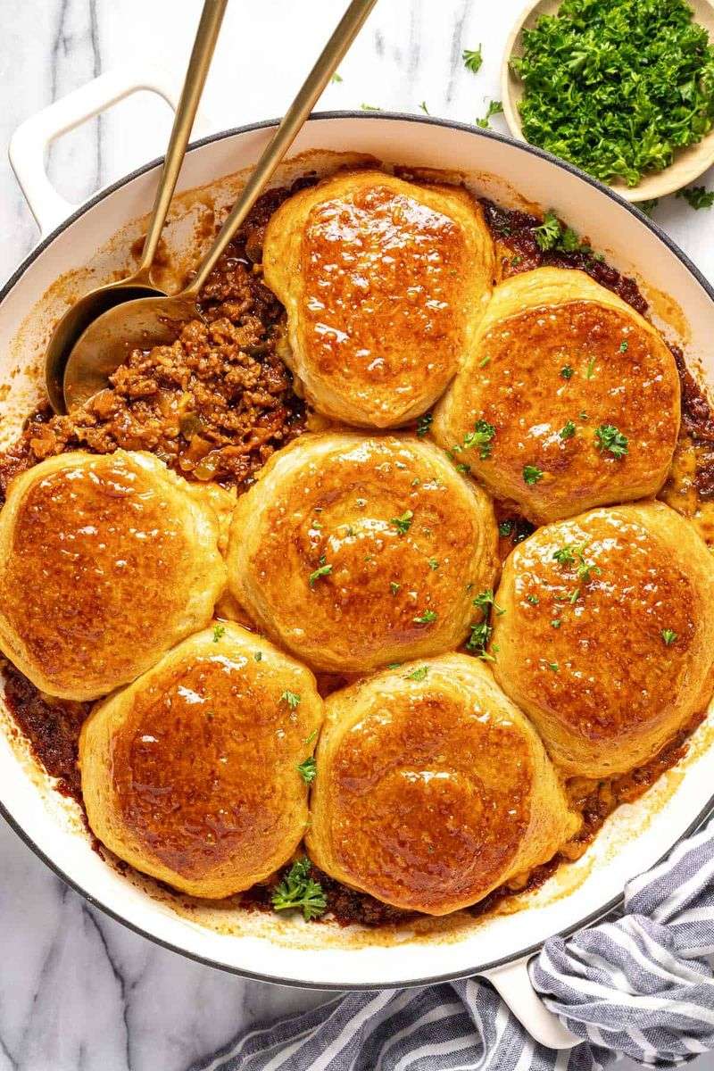 Sloppy Joe Biscuit Bake