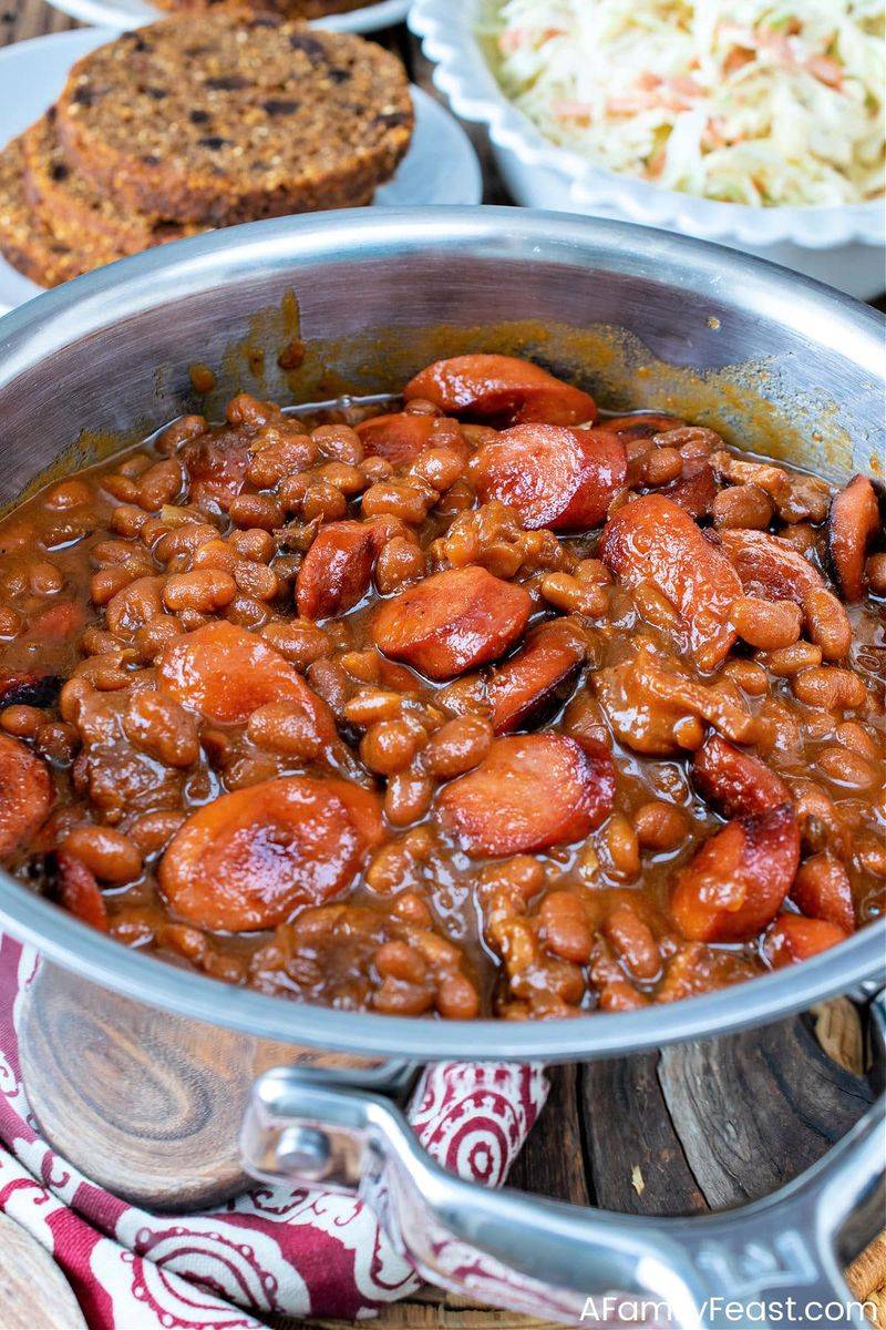 Plain Baked Beans With Franks