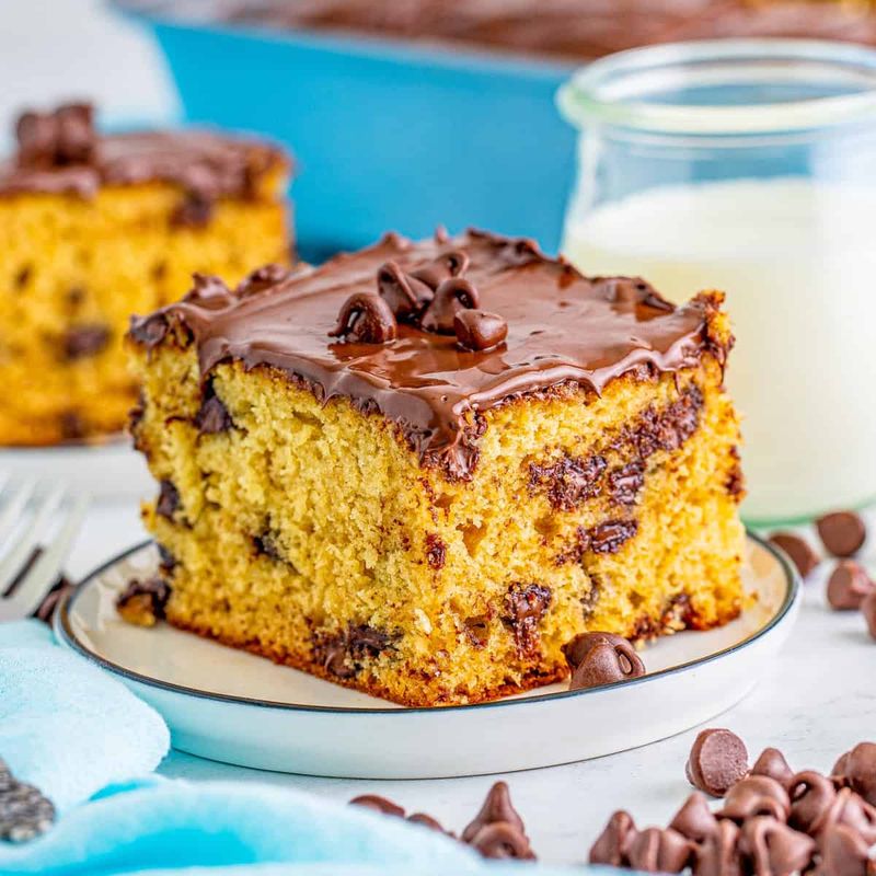 Vanilla Cake + Chocolate Chips Cake