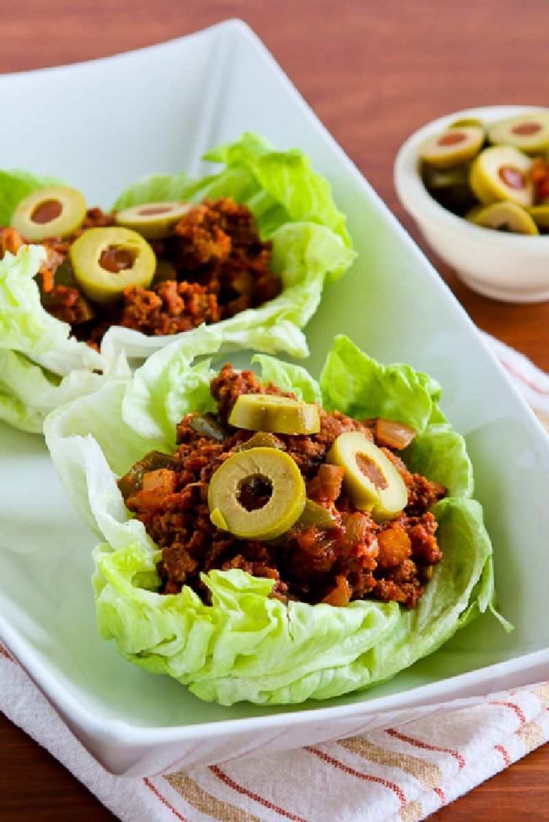 Turkey Picadillo Lettuce Wraps