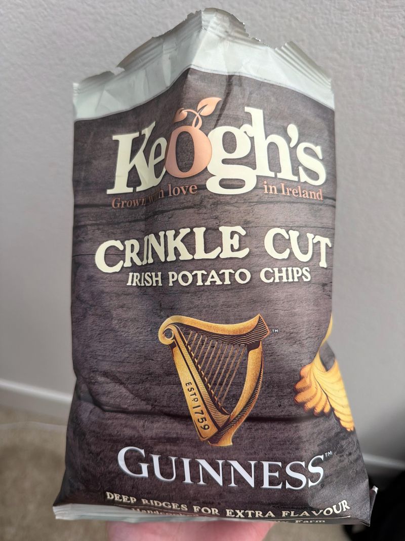 Keogh’s Crinkle Cut Irish Potato Chips - Guinness Flavor