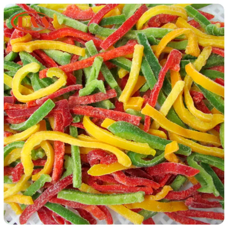 Frozen bell pepper strips