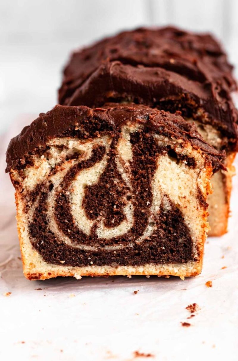 Chocolate Marble Pound Cake Bread