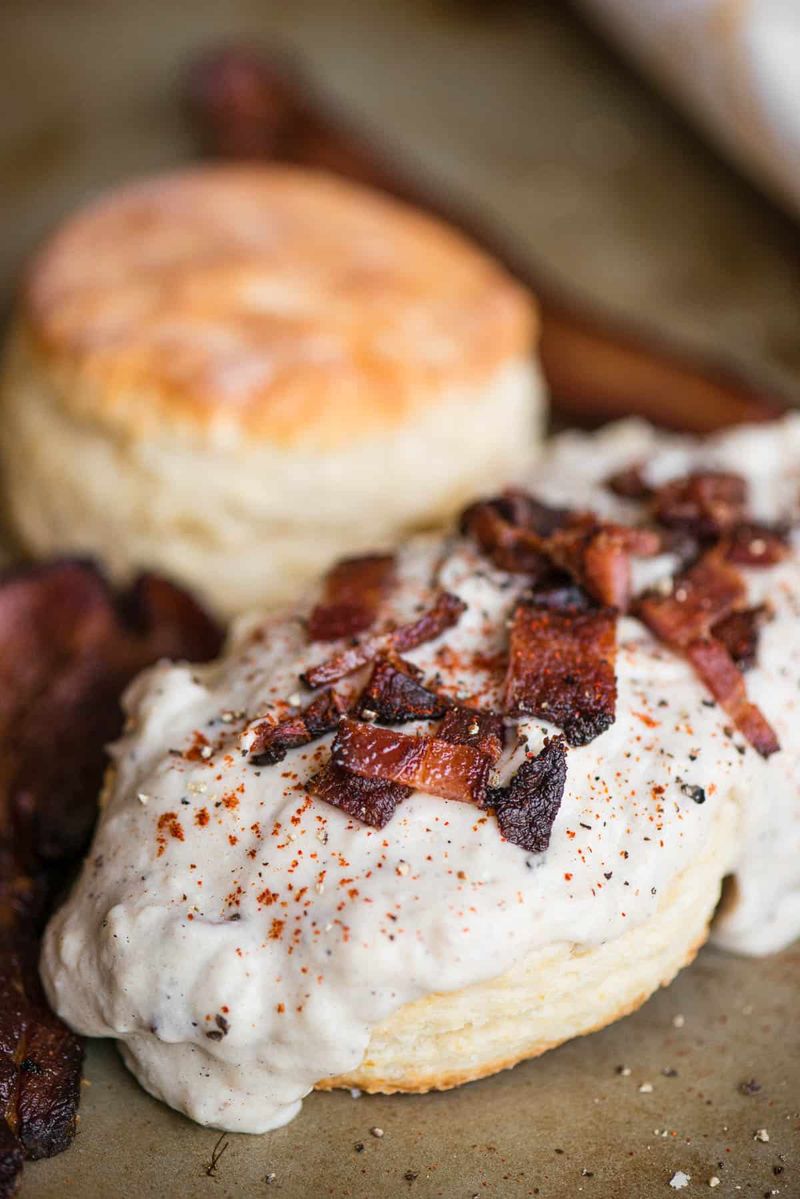 Biscuits and Bacon Gravy (Kentucky)