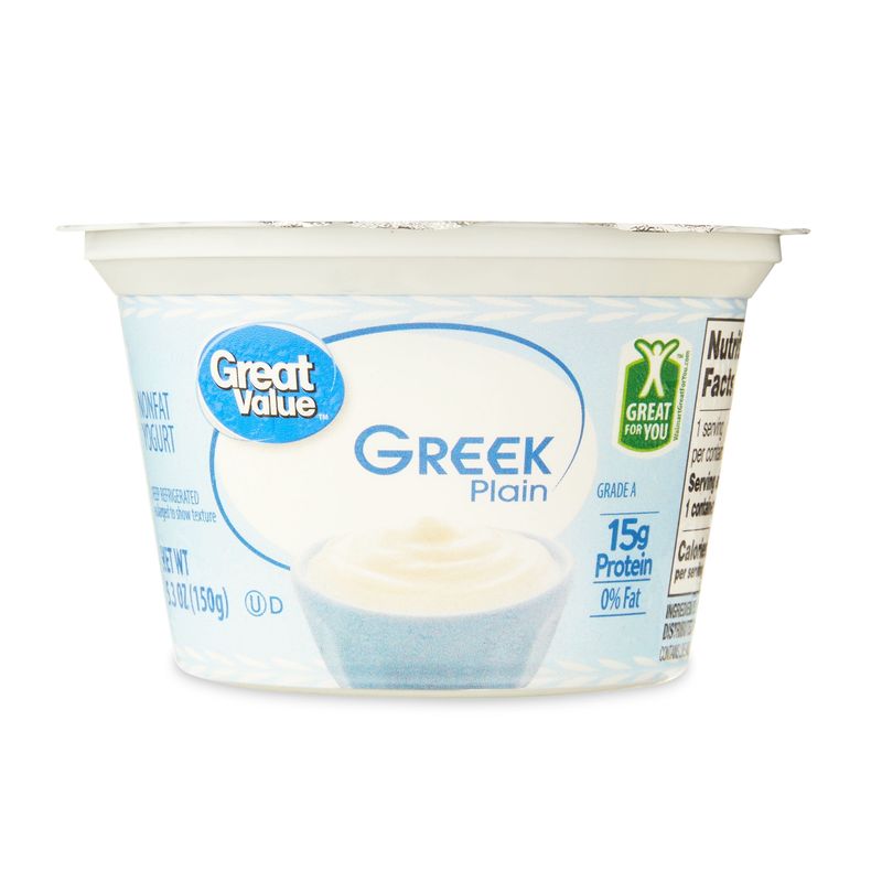 Plain Greek Yogurt Cups with Single Serve Portion Control