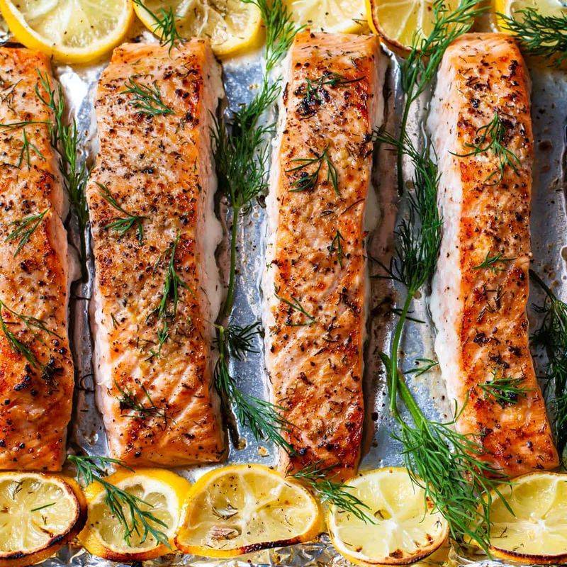 Lemon-dill baked salmon