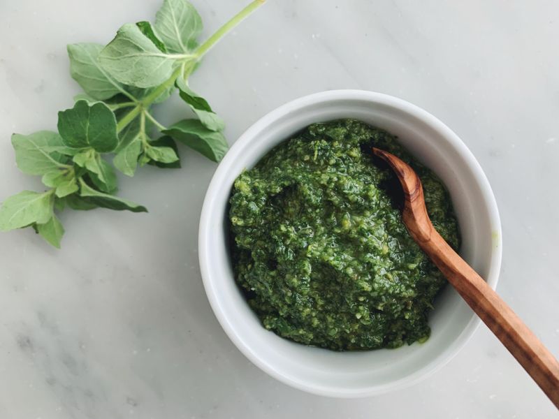Turn tender herbs into pesto