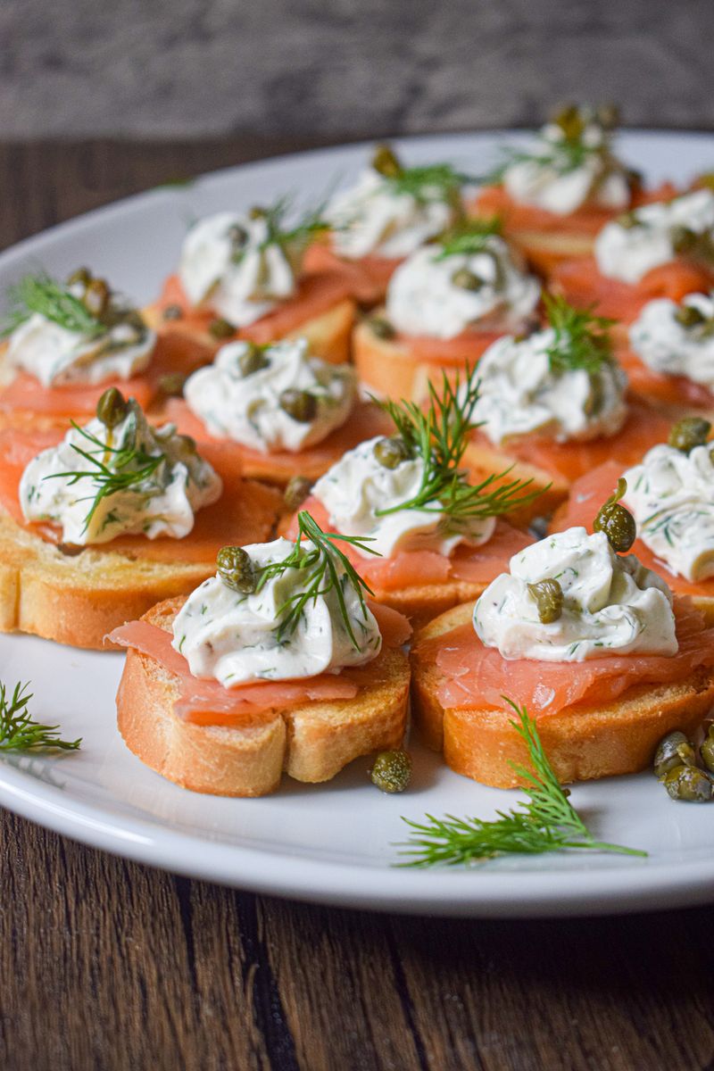 Smoked Salmon Bagel Bites