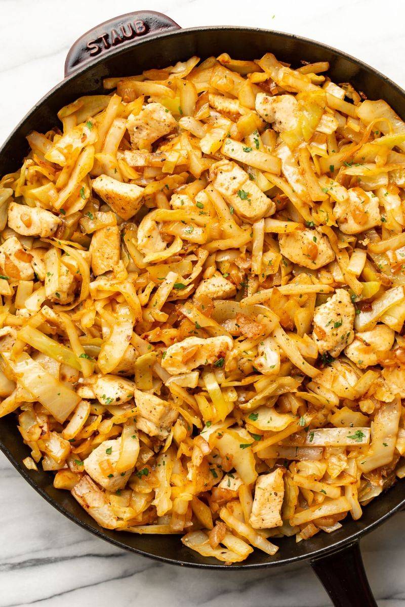Simple Chicken And Cabbage Skillet