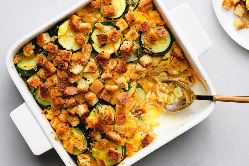 Zucchini And Stuffing Mix Casserole