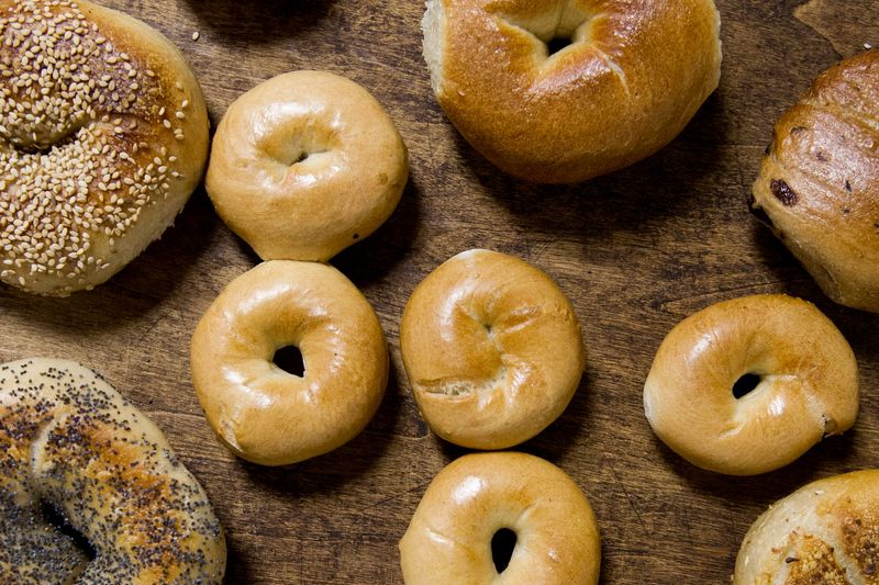 Eating a Fresh Bagel Untoasted