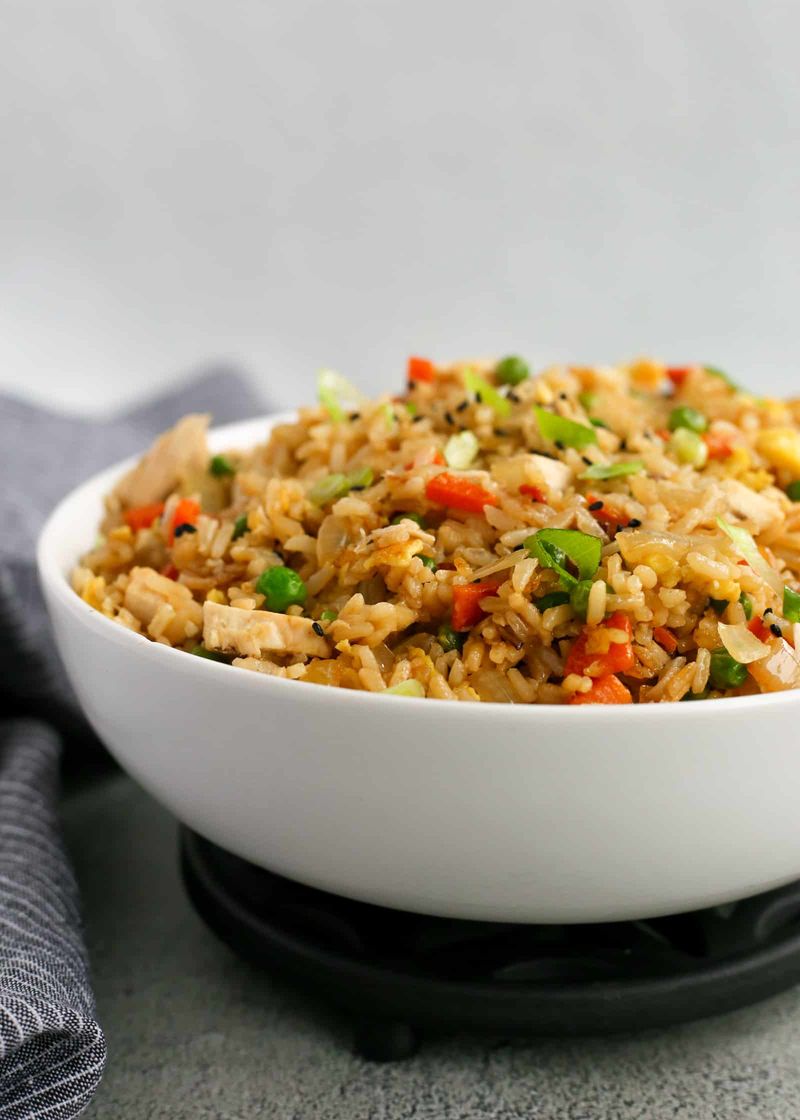 Fried Rice With Leftover Rotisserie Chicken